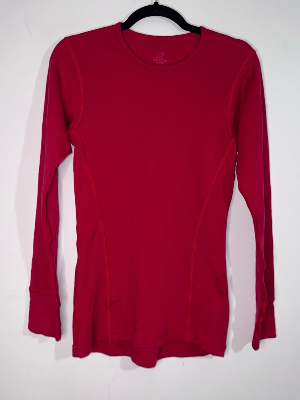 Woolx Hannah Women’s M Red 100% Merino Wool Long Sleeve Base Layer Top